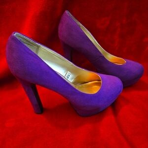 Mossimo Purple Suede Platform Stilettos Pumps-Size 8.5